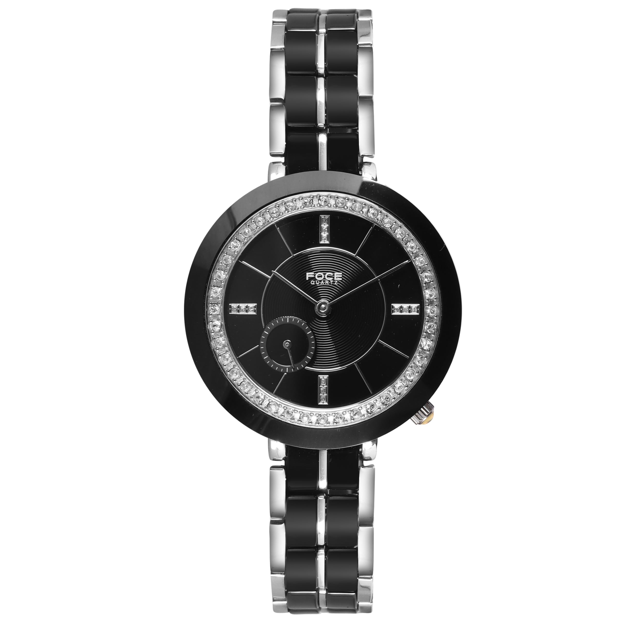 foce Analog Black Dial Metal Belt Watch for Women-F348LSM-BLACK-picture-24