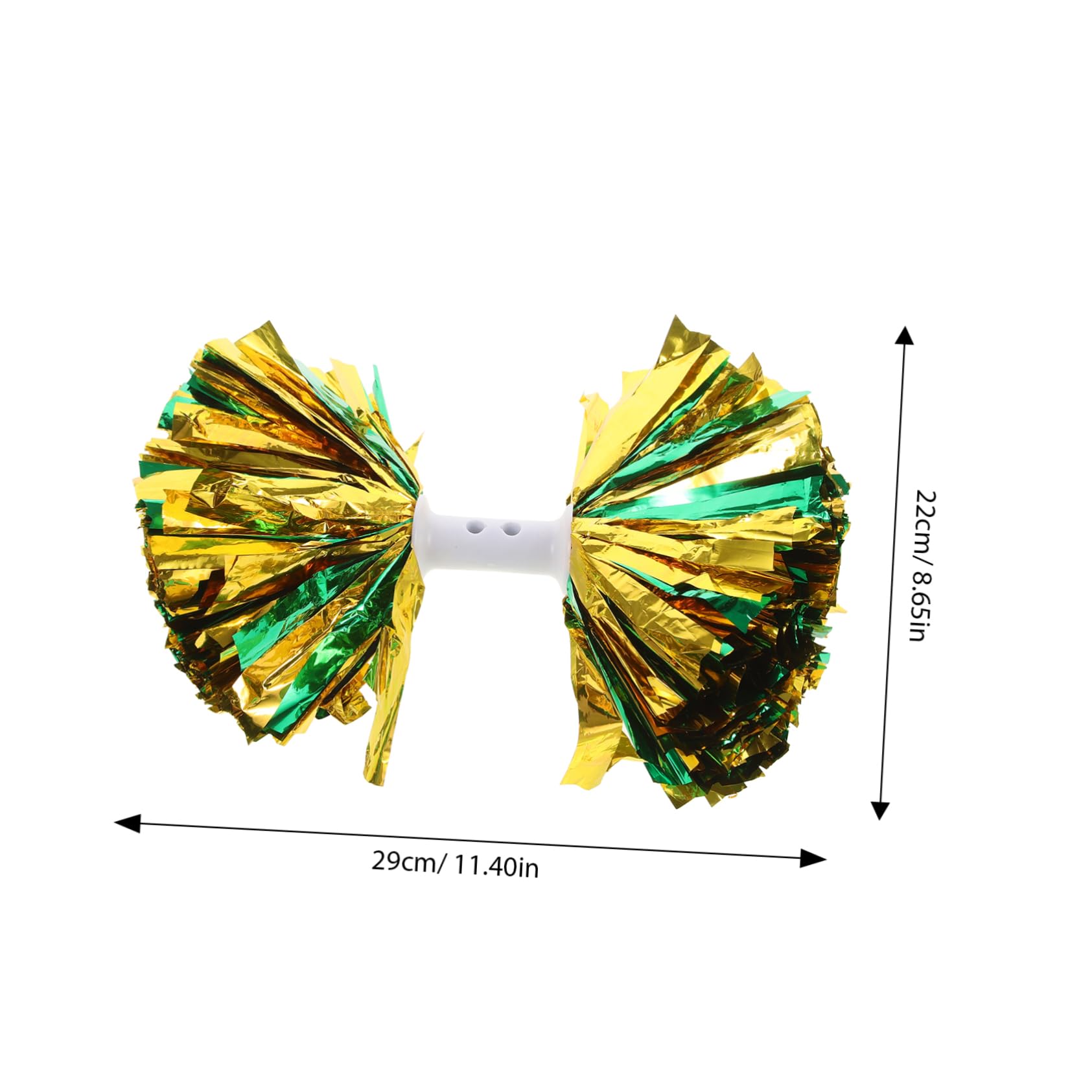 Sosoport 2pcs Metallic Cheerleader Pom Poms for Team Spirit Lightweight Performance Props for Sports Events and Dance Competitions Durable Reusable Cheerleading Accessories