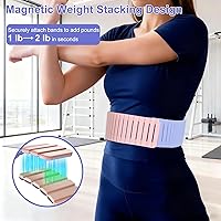 Vista 5 de Pesas magnéticas mejoradas para tobillo para mujer, diseño de espacio transpirable, pesas de silicona para muñeca, impermeables, antideslizantes