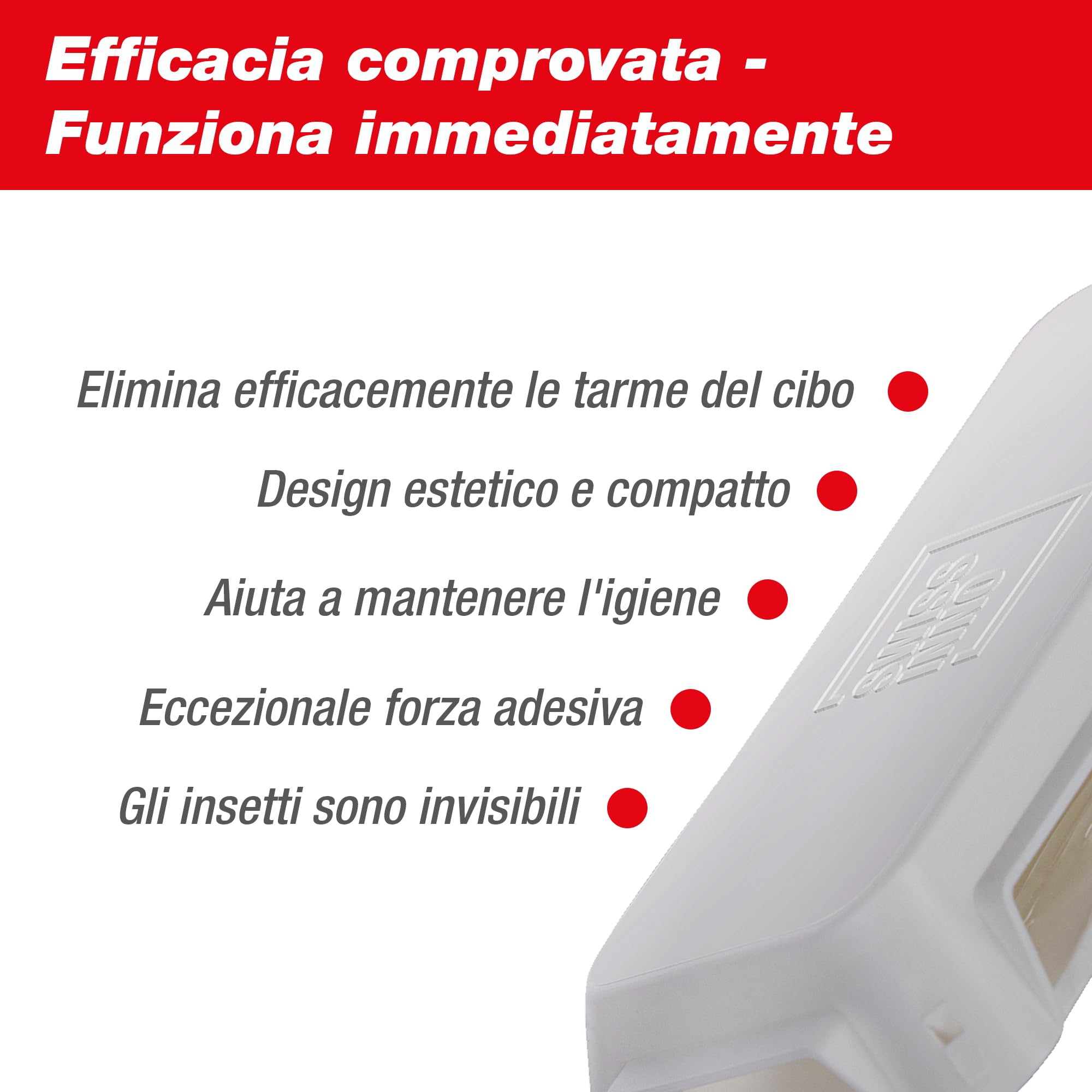 SWISSINNO Trappola per Tignole Alimentari – 2 Pezzi – Trappola con Feromone per Dispense e Cucine – Monitoraggio di Infestazioni da Tignola del Cibo – Facile da Applicare