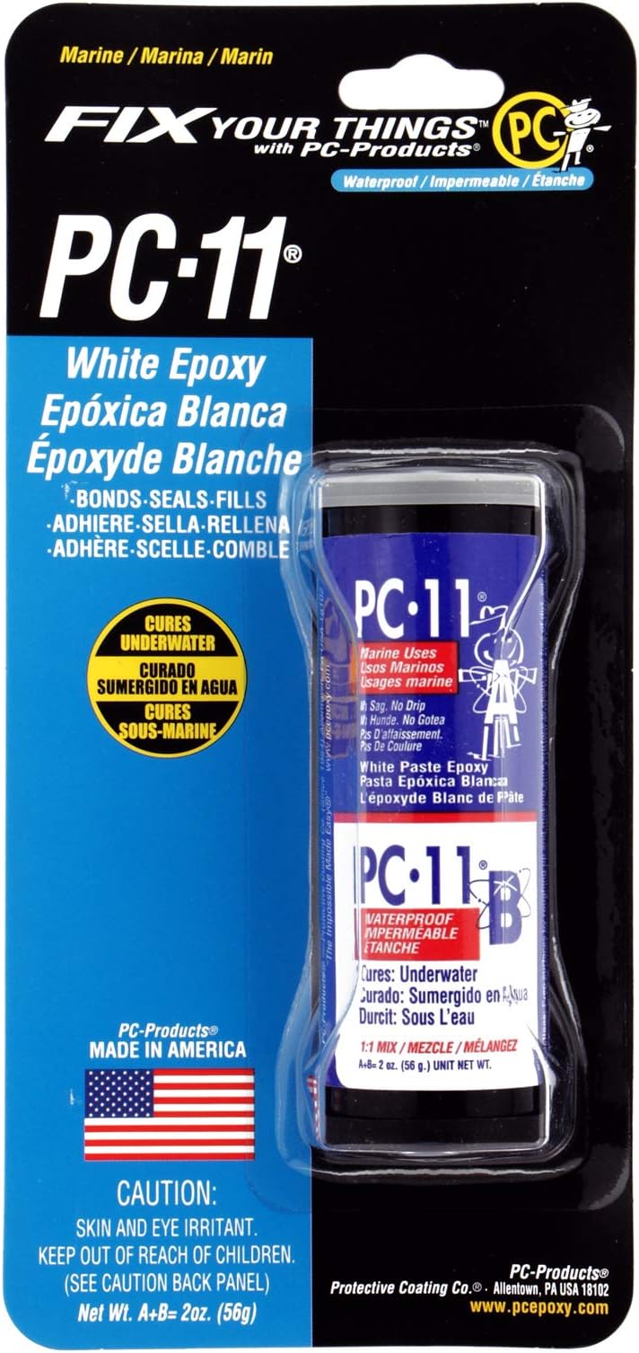 020111 PC-11 Marine Grade Paste Epoxy, Underwater Repair, 2 Ounce, Off White