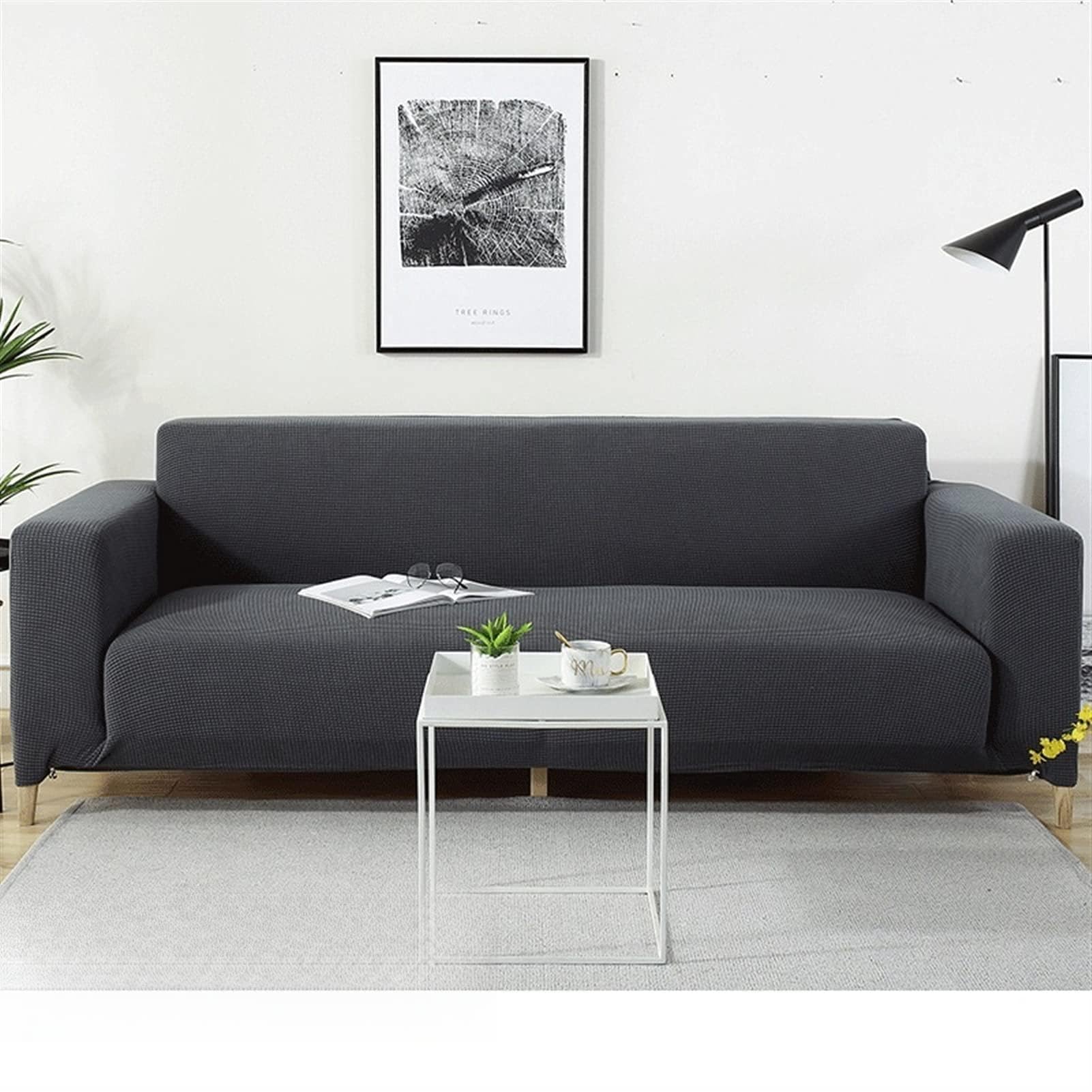 Housse de canapé étanche polaire 3 places 190-230cm pour salon d'angle