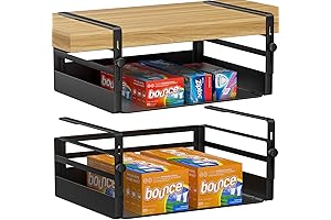 2 Pack Under Shelf Storage Baskets. Black