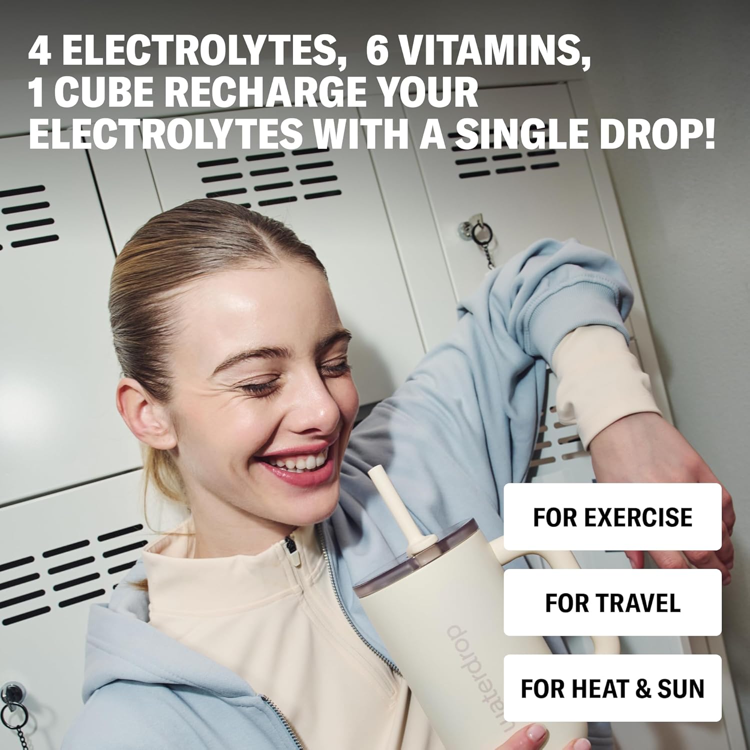 Waterdrop Microlyte Mix – Sugar-Free Electrolytes for Fitness & Hydration – 48 Drops with Magnesium, Calcium, Sodium + Zinc – Electrolyte Water Flavoring in Strawberry, Grapefruit Berry & Lemon-Mint