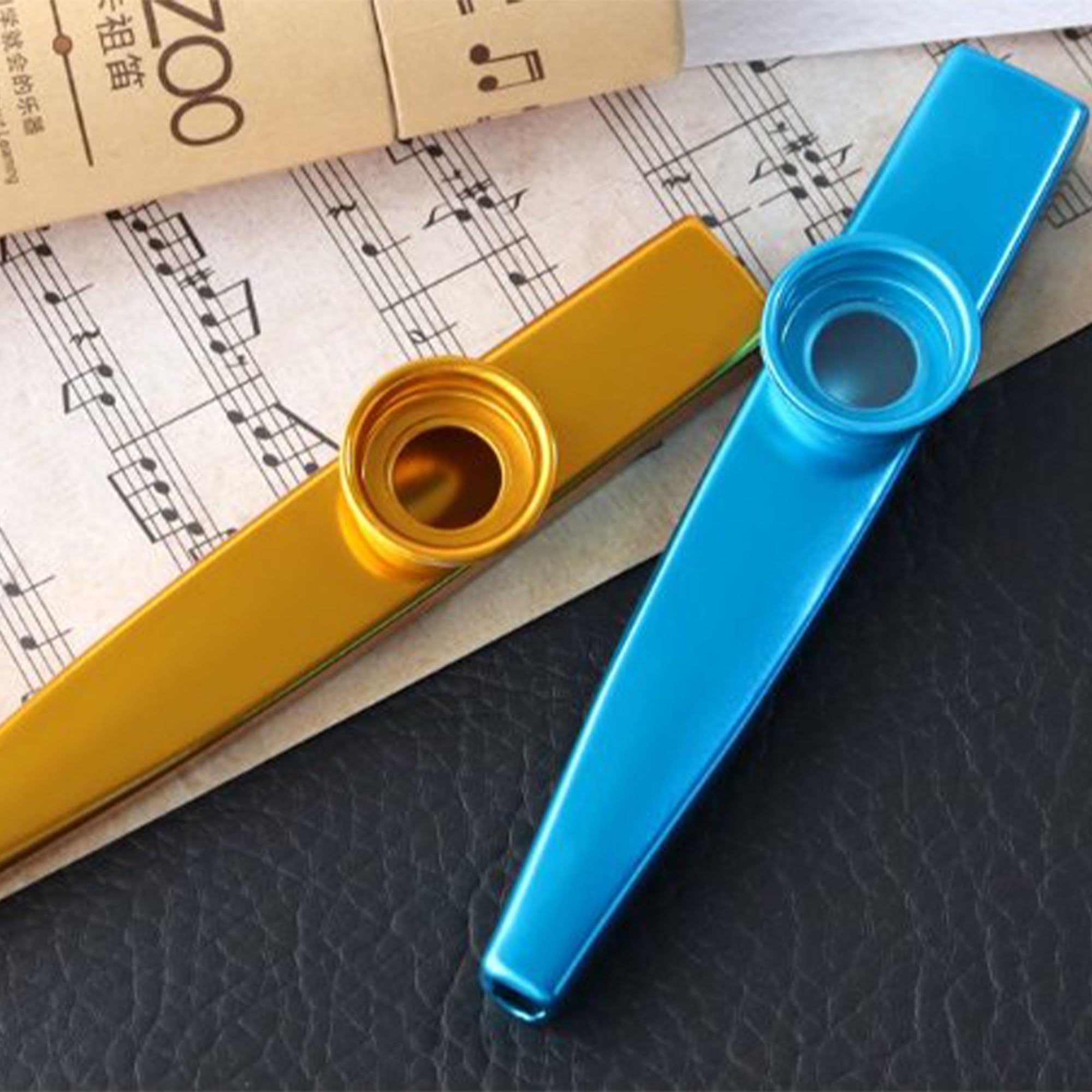 Kazoo In Metallo - 2 Pezzi Con Cordino Per Ukulele, Chitarra E Feste - Foto 7