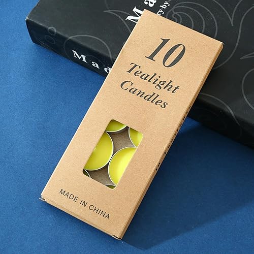 Miniatura 10 de Velas de té de boda, paquete de 10 velas votivas para fiestas y el hogar, pequeñas velas de deseos a granel con 1.5-2 horas de tiempo de combustión