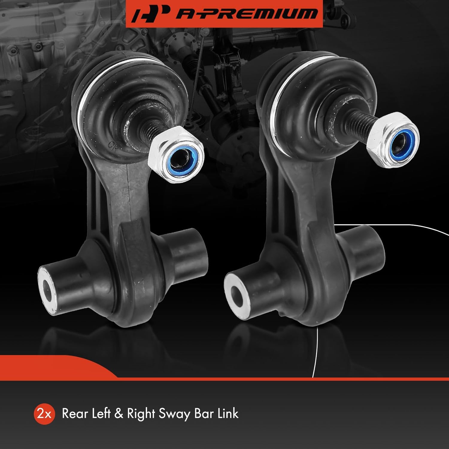 A-Premium 2 x Rear Sway Bar Links Stabilizer Bar Links, Compatible with Volkswagen Jetta, Golf, Tiguan, GTI, Arteon, e-Golf, Golf Alltrack, Golf R, Golf SportWagen & Audi A3, Q3, A3 Quattro, RS3, S3