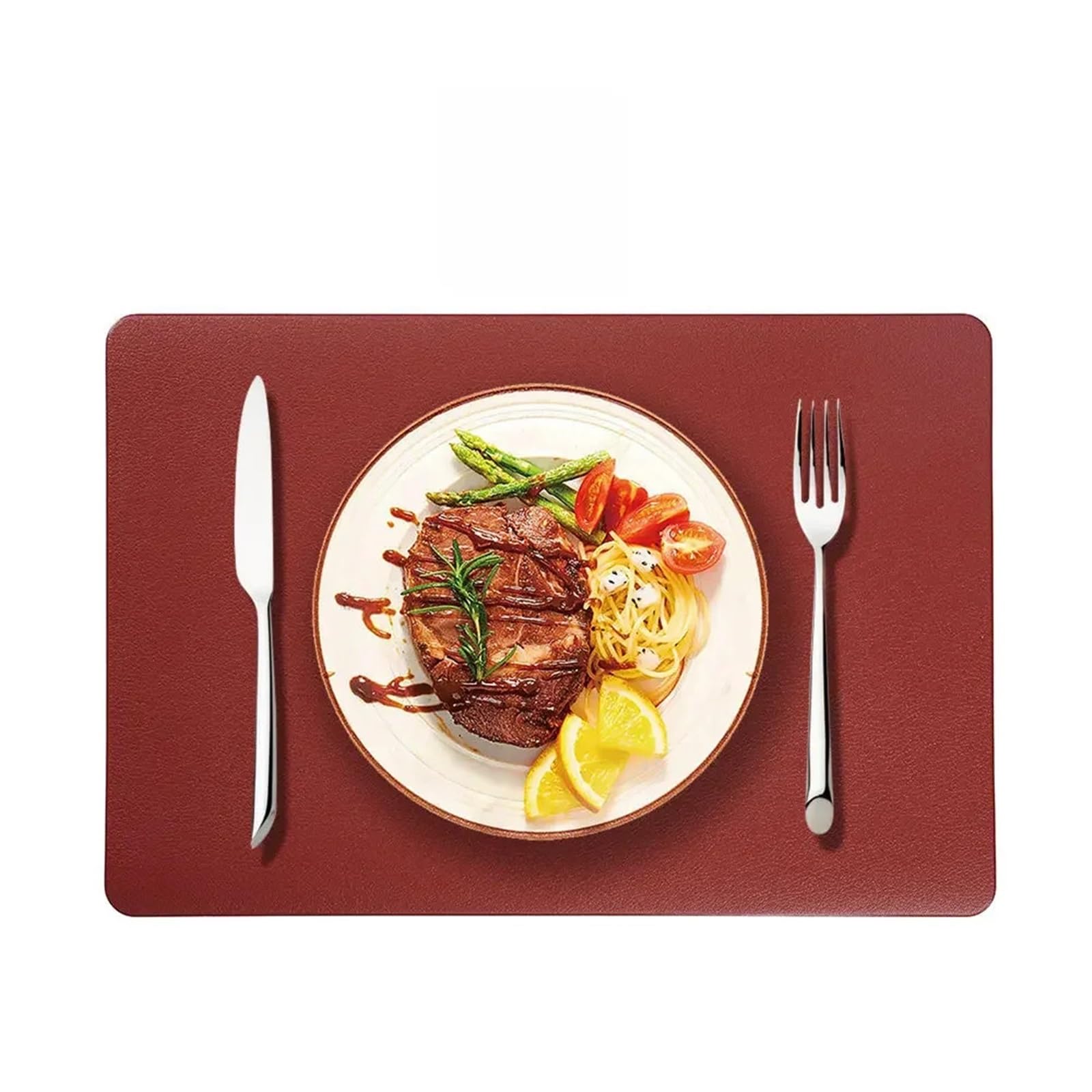Solid Color Placemats 6pc PU Solid Color Place Mats 30x45cm
