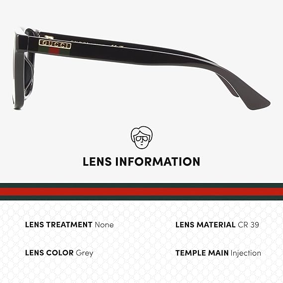 Gucci GG0746SA Lettering Logo Rectangular -Shaped Non-Polarized Sunglasses for Men Includes Luxury Eyewear Kit Black Frame with Gray Lens