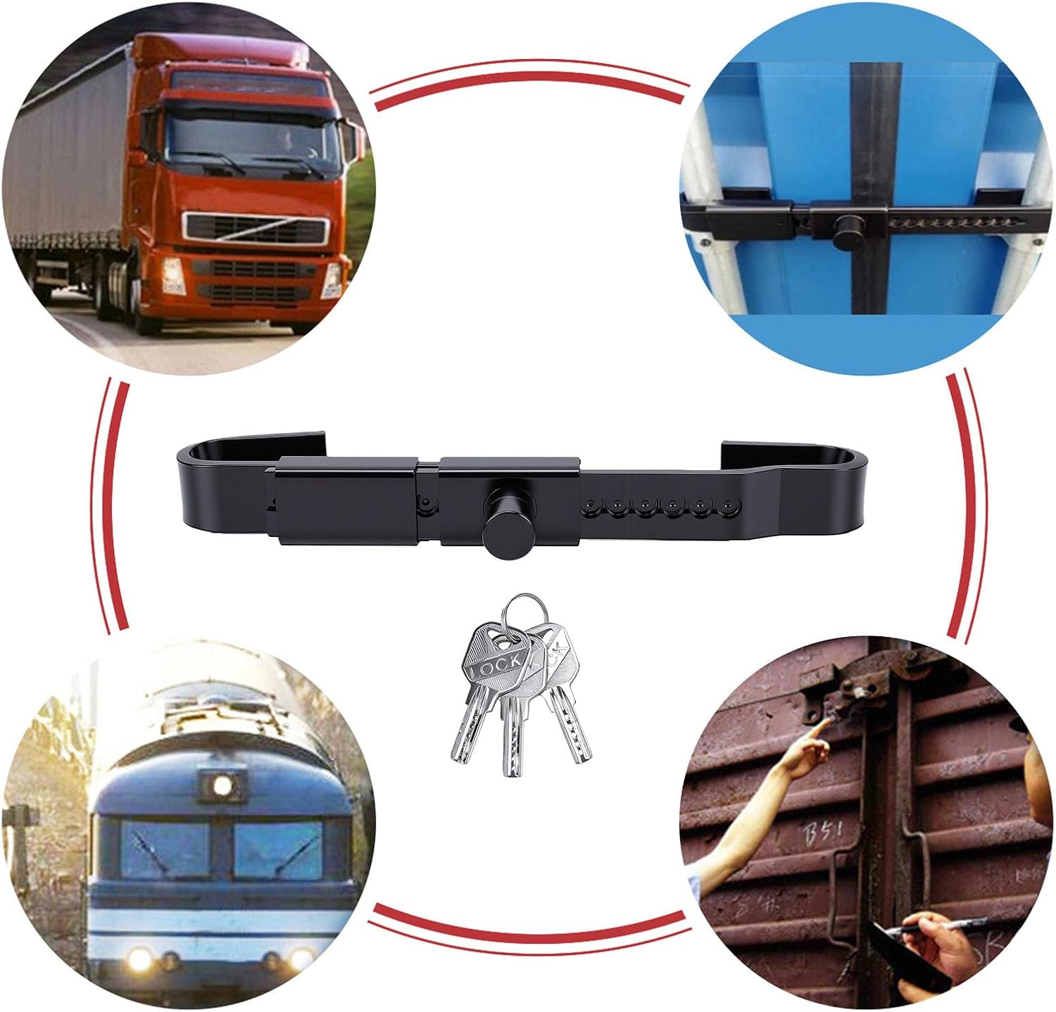Fafeicy Shipping Container Lock Heavy Duty Adjustable
