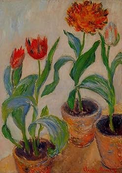 Amazon.co.jp: つの有名な絵画 – 3 つのチューリップ クロード