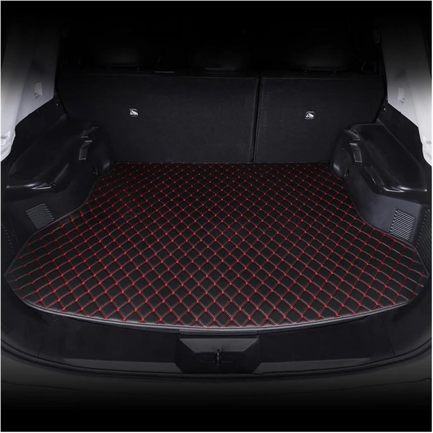 Boot Cover Car Accessories Carpet Protective Pad Trunk Mat for Citroen DS3 for Hatchback 2009 2010 2011 2012 2013 2014 2015 2016 Protector(Black White)