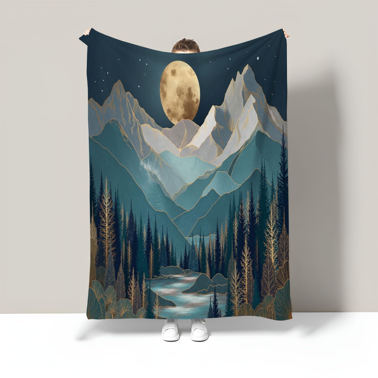 Plaid flanelle 3D couverture douce et respirante contre les nuits fraîches du salon