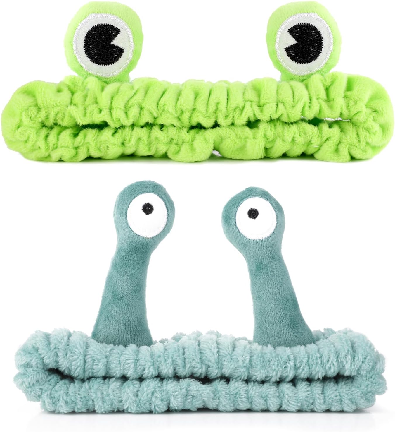 Sibba 2Pcs Face Wash Headband Frog and Snail Headband Spa