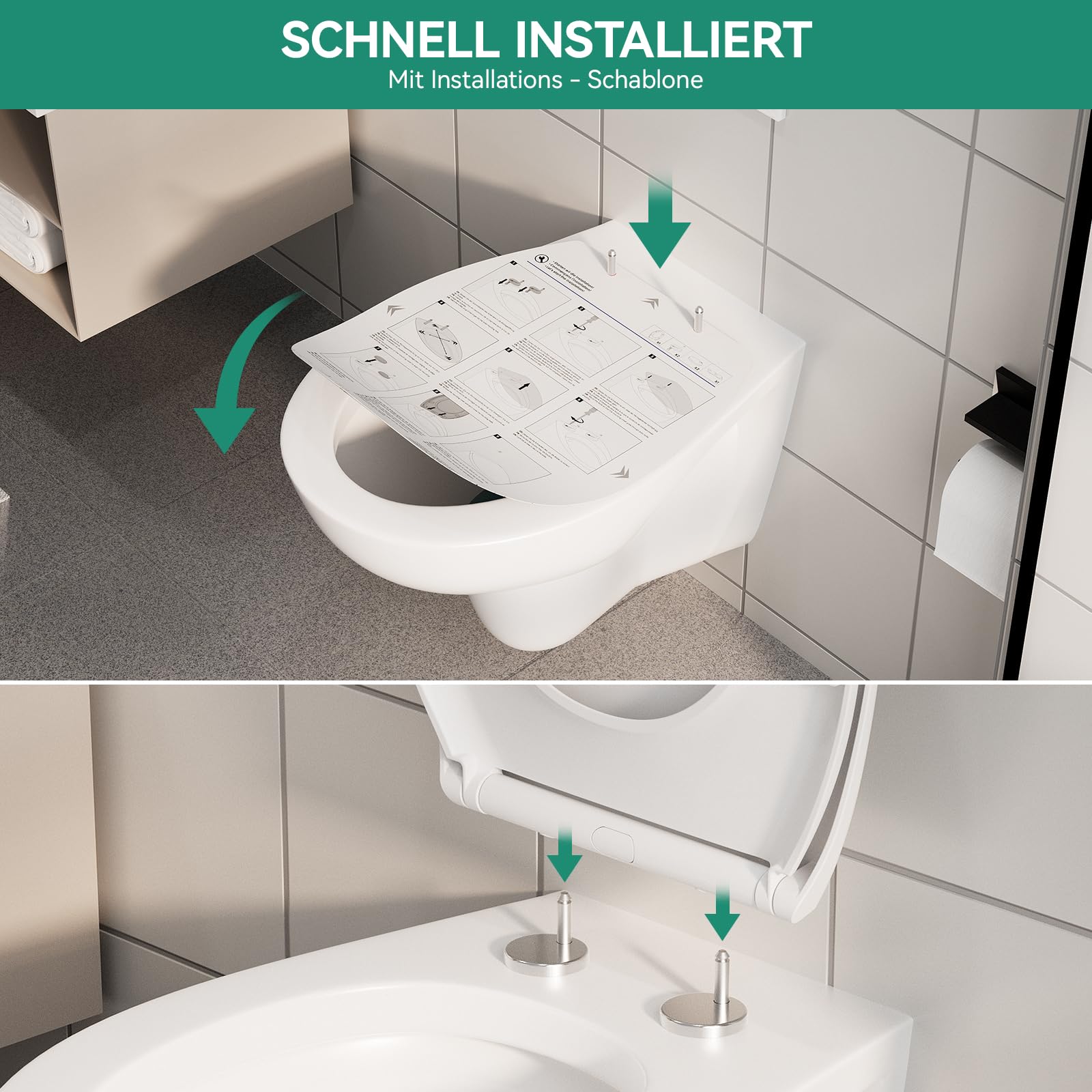 WC Sitz Mit Absenkautomatik - Leiser Klodeckel Für Standard-Toiletten