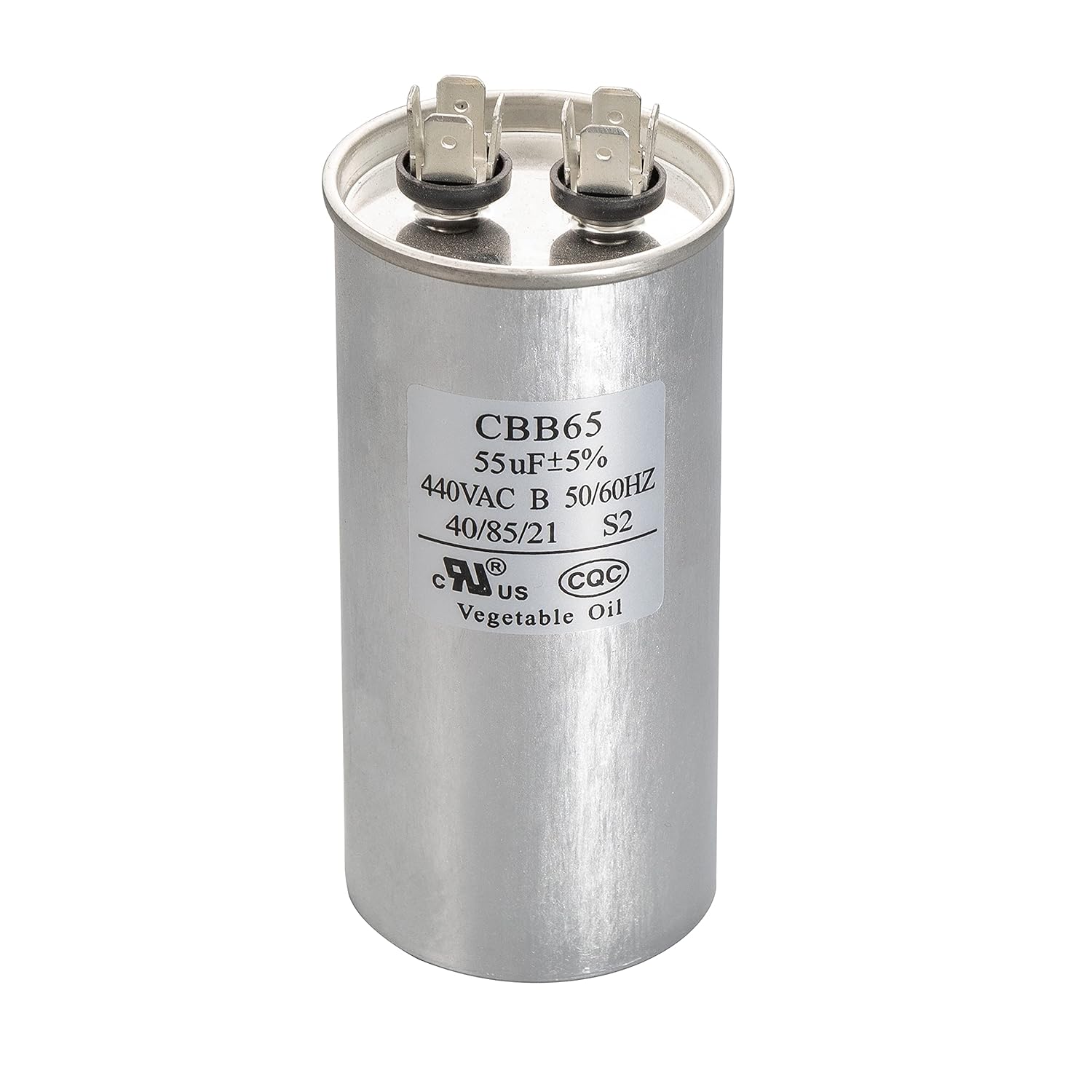 Capacitor Cbb65 40/70/21 50/60hz 450vac 55uf Motor Run Sh Compressor Capacitors