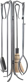 Minuteman International Hearth Hooks 5-piece Wrought Iron Fireplace Tool...