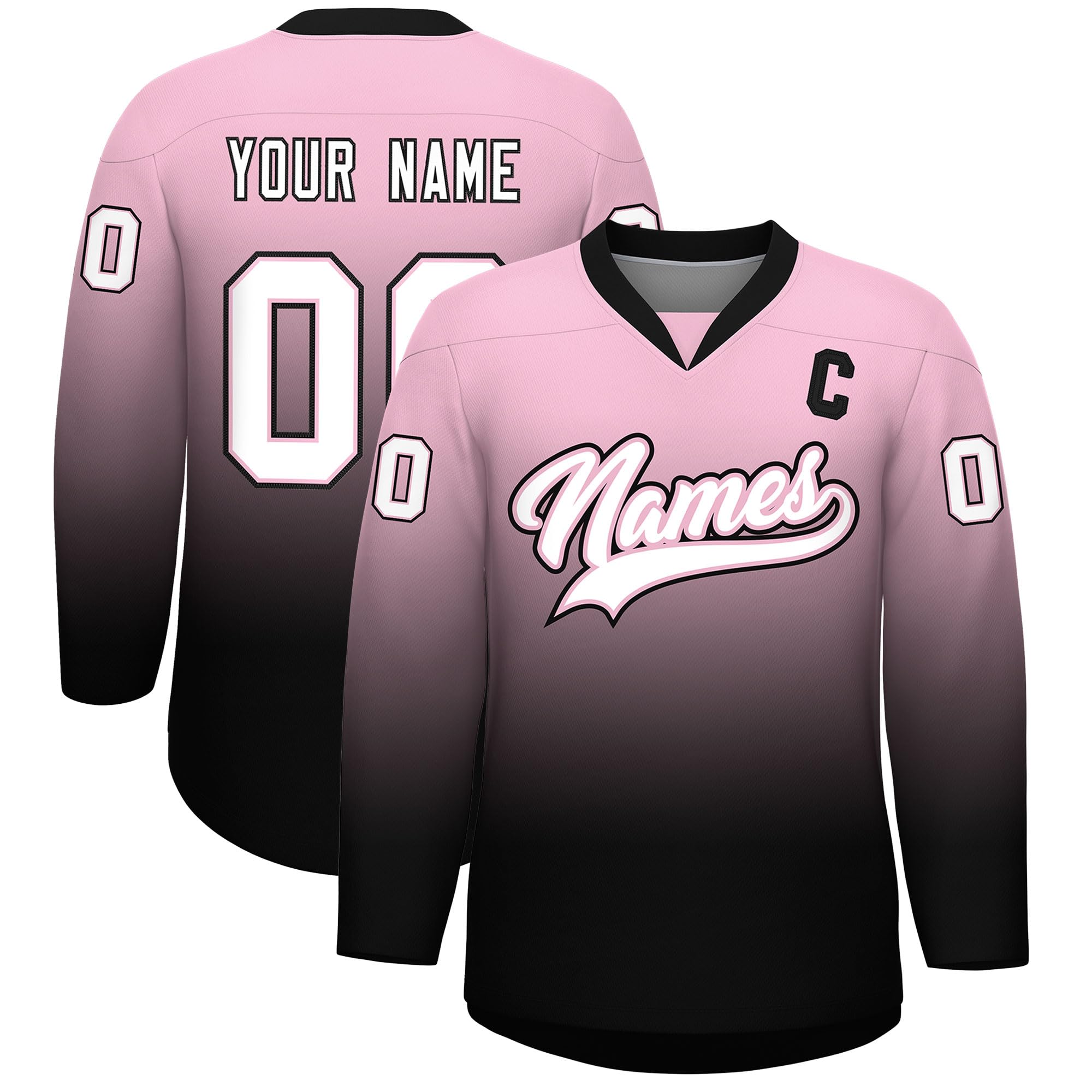 KXK Personalized V-Neck Hockey Jerseys for Men Youth,Custom Hockey Uniform Stitched or Printed Name Number Logo
