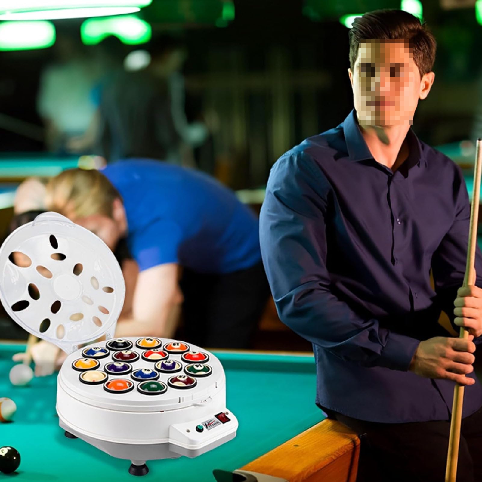 MáQuina Pulidora AutomáTica De Bolas De Billar MáQuina ElectróNica De Limpieza Adecuada para Juegos De Billar Juegos De Snooker 22balls