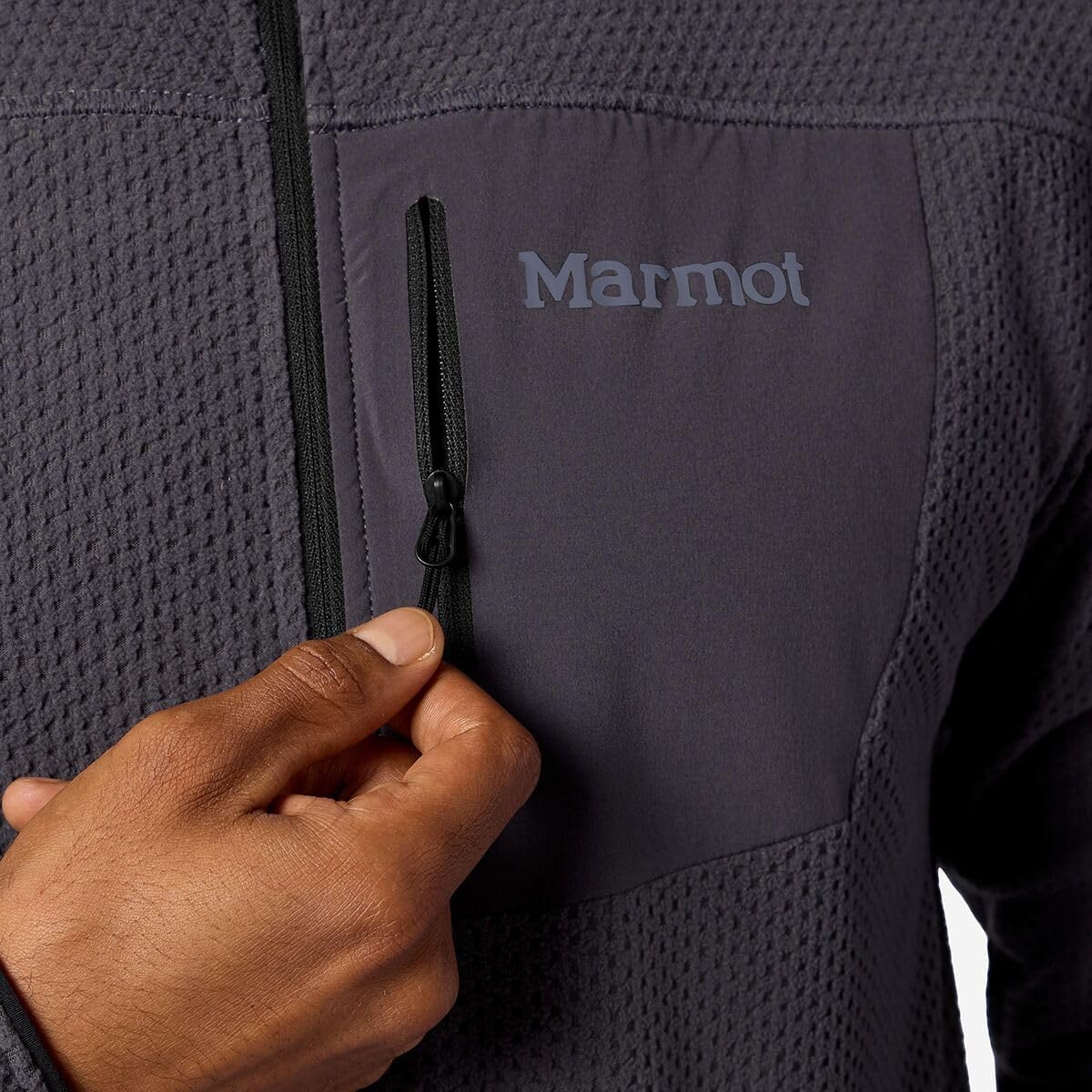 MARMOT AirFleece Performance Men’s Full-Zip Fleece Jacket — Stretch, Athletic Fit, Midlayer — Hiking, Climbing, Trekking