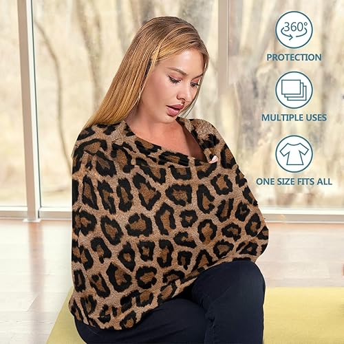 Miniatura 36 de Cubierta de lactancia lindo bosque, animales, árboles, setas, bayas, lactancia materna, toldo suave para asiento de automóvil, cubierta de toldo