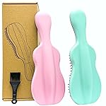 WYNK Hair Brush Detangler for Adults & KidsDetangling Comb Hair Styling Tools & Appliances for Natural/Wavy/Curly/Coily/Wet/Dry/Oil/Thick/Straight/Long Hair (2 Pack, Soft Green&Pink)