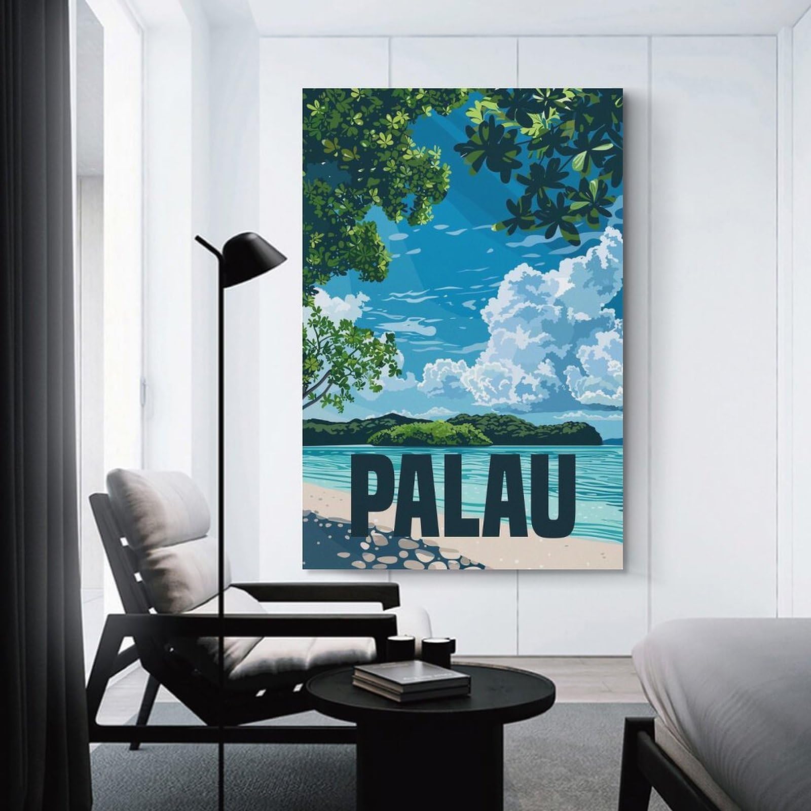 Junmoney Palau Island Home Decor Wall Art, 20x30inch(50x75cm), for Lounge, Bedroom Or Personal Spaces, Thoughtful Wall Decor for Art Lovers