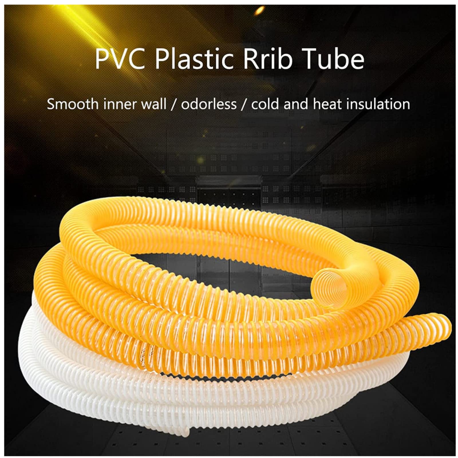 Condotto flessibile di ventilazione in PVC, tubo flessibile di ventilazione, come condotto di ventilazione, bianco, lunghezza 1 m, diametro interno,100 mm