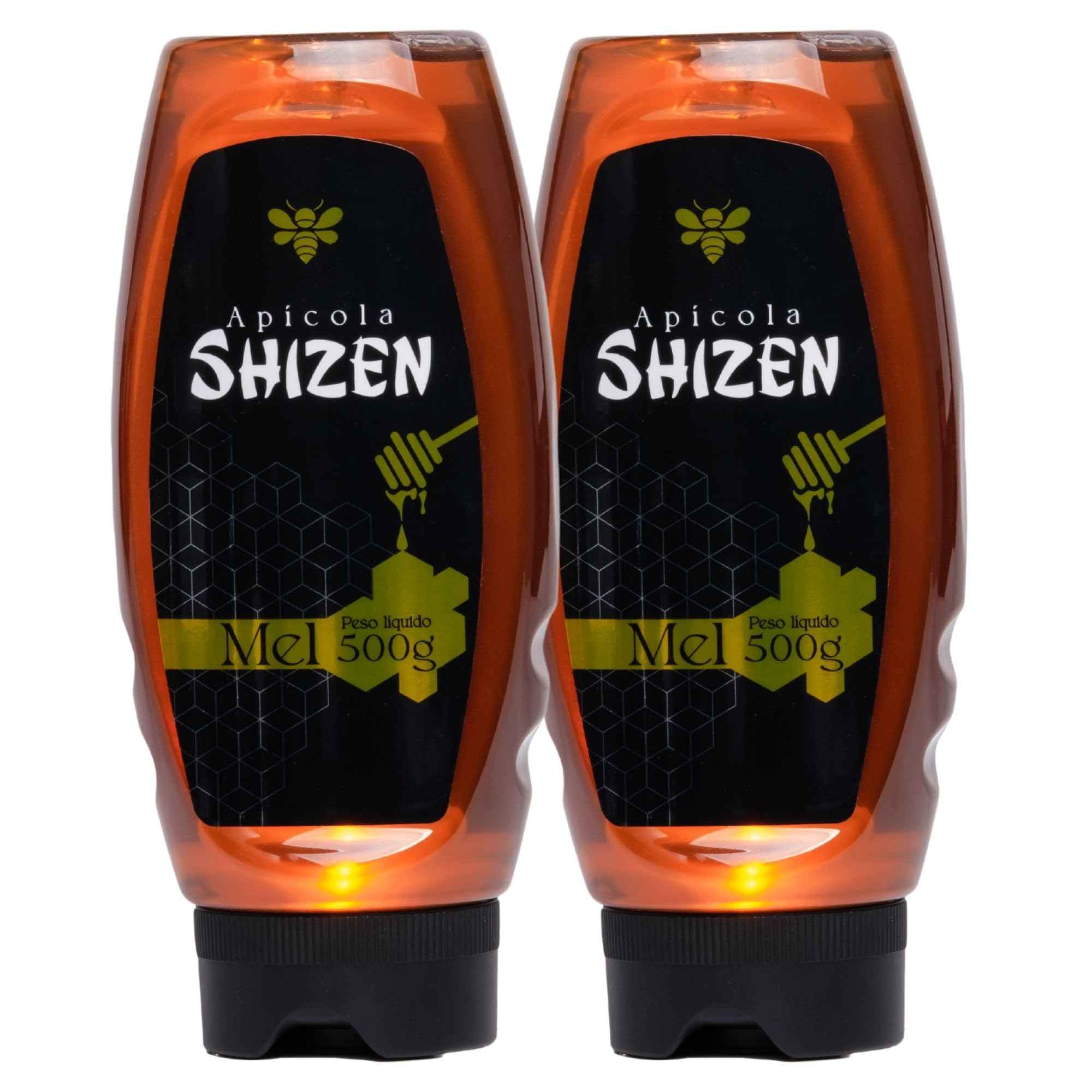 Kit Combo Conjunto 02 Frascos de Mel Puro Apícola Shizen 500g