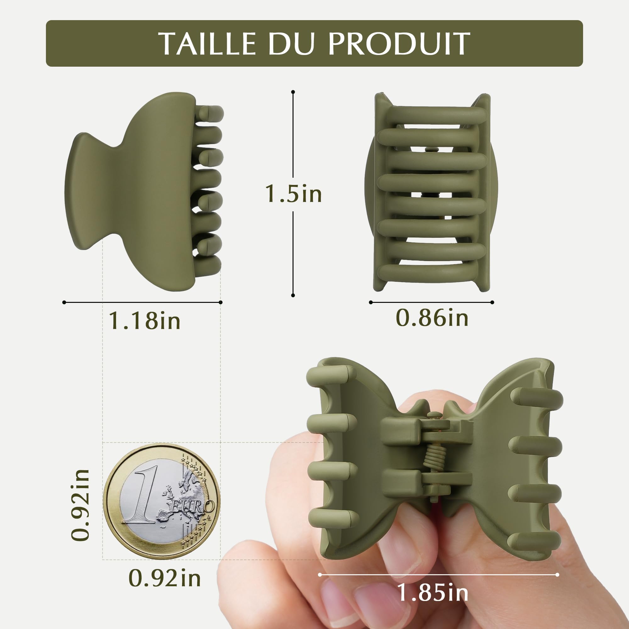 Image secondaire de Lot de 10 Mini Pinces à Cheveux Multicolores - Élégance et Praticité