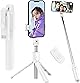 自撮り棒・じどり棒・スマホ三脚 103cmまで伸縮可能・Bluetooth5.2リモコン付き【360°回転・軽量・折りたたみ式】iPhone6-16Pro Max/Android対応・安定性アップ・日本語取扱説明書付き【コンパクト・7段階伸縮・セルフィー/撮影/生配信/動画鑑賞対応】(しろい)