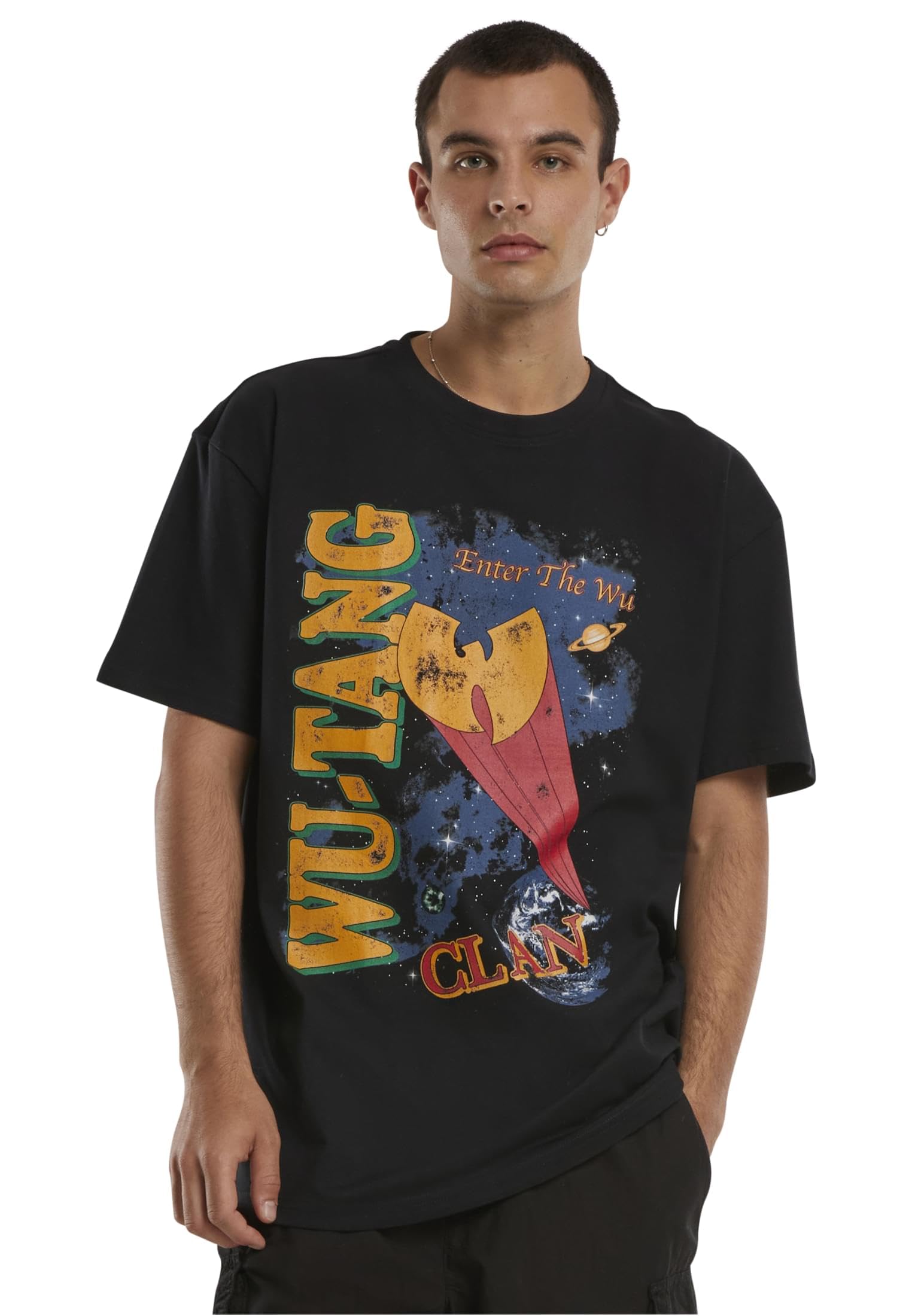 WU-TANG CLAN 　侍　Tシャツ　L Mister Tee Men's Wu-Tang Clan Enter The Wu Oversize Tee, Black, M