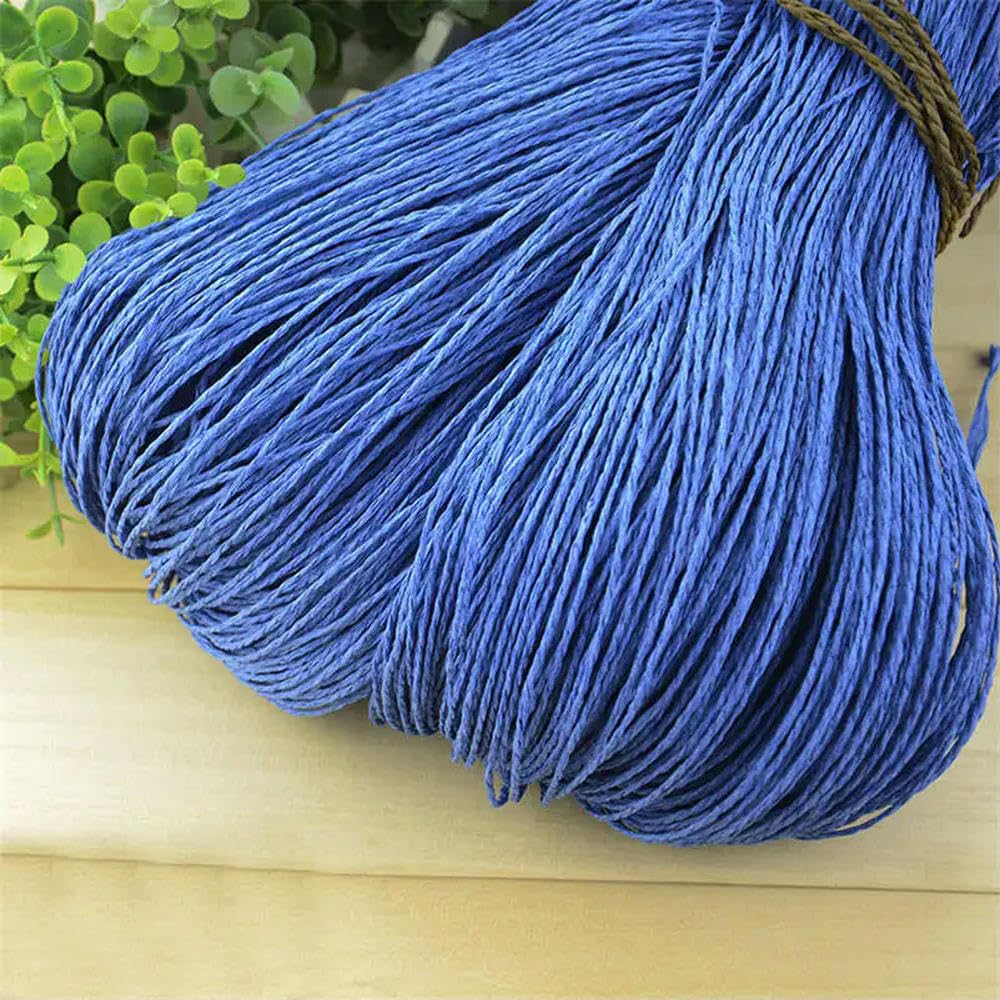 VIXDA 600 Meter 500g Natural Raffia Straw Yarn For Hand Knit Crochet Yarn Summer Hat Handbag Baskets Knitting