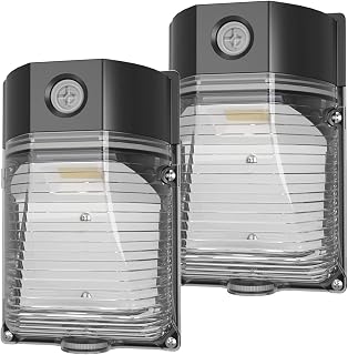 G GJIA LED Wall Pack Light 30W 3600lm 5000K (Dusk-to-Dawn Photocell,Waterproof IP65), 100-277Vac,120LM/W,Sconce Outdoor Security Lighting Exterior ETL Listed (2 Pack)