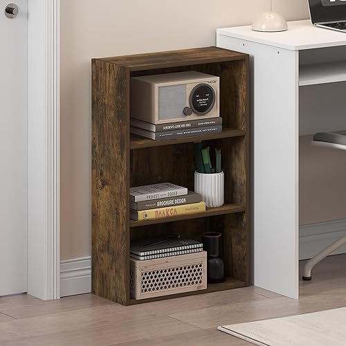 Miniatura 95 de Furinno Jaya Simple Home Estantería ajustable de 3 niveles, blanco Blanco,Negro -,Pino ámbar,Nuez Columbia,Espresso,Roble Frech