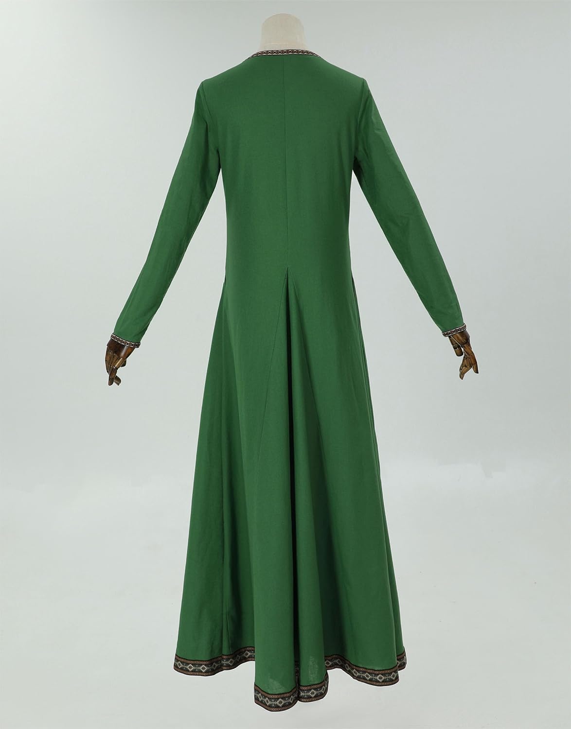 miccostumes Women's Viking Dress Medieval Cosplay Costume Linen Blendy Long Sleeve Underdress - Image 3