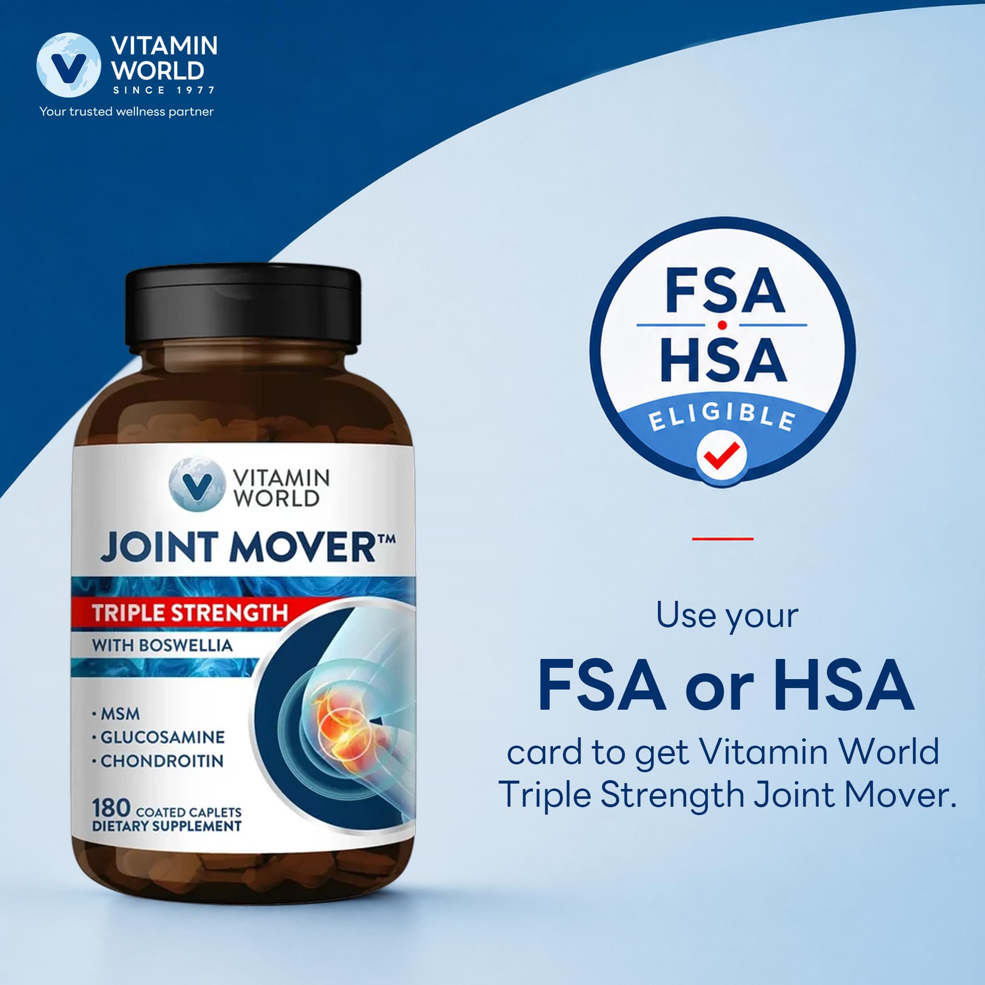 Vitamin World Triple Strength Joint Mover, Glucosamine Chondroitin with MSM — Amazon image 3