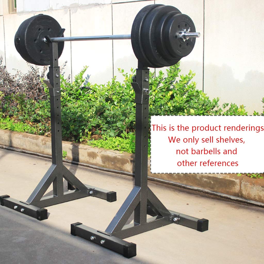 Aparato para sentadillas Press de banca Estante para barra de fitness para hombre Estante multifuncional Soporte ajustable Gimnasio casero en casa Soporte de entrenamiento de fuerza Solo vende estante
