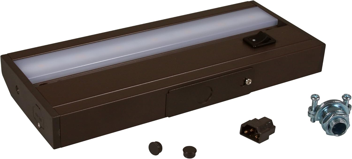 American Lighting ALC-8-DB LED Complete Under Cabinet Light, 3-Watt, 120-Volt Dimmable Warm White, 8-Inch, Dark Bronze