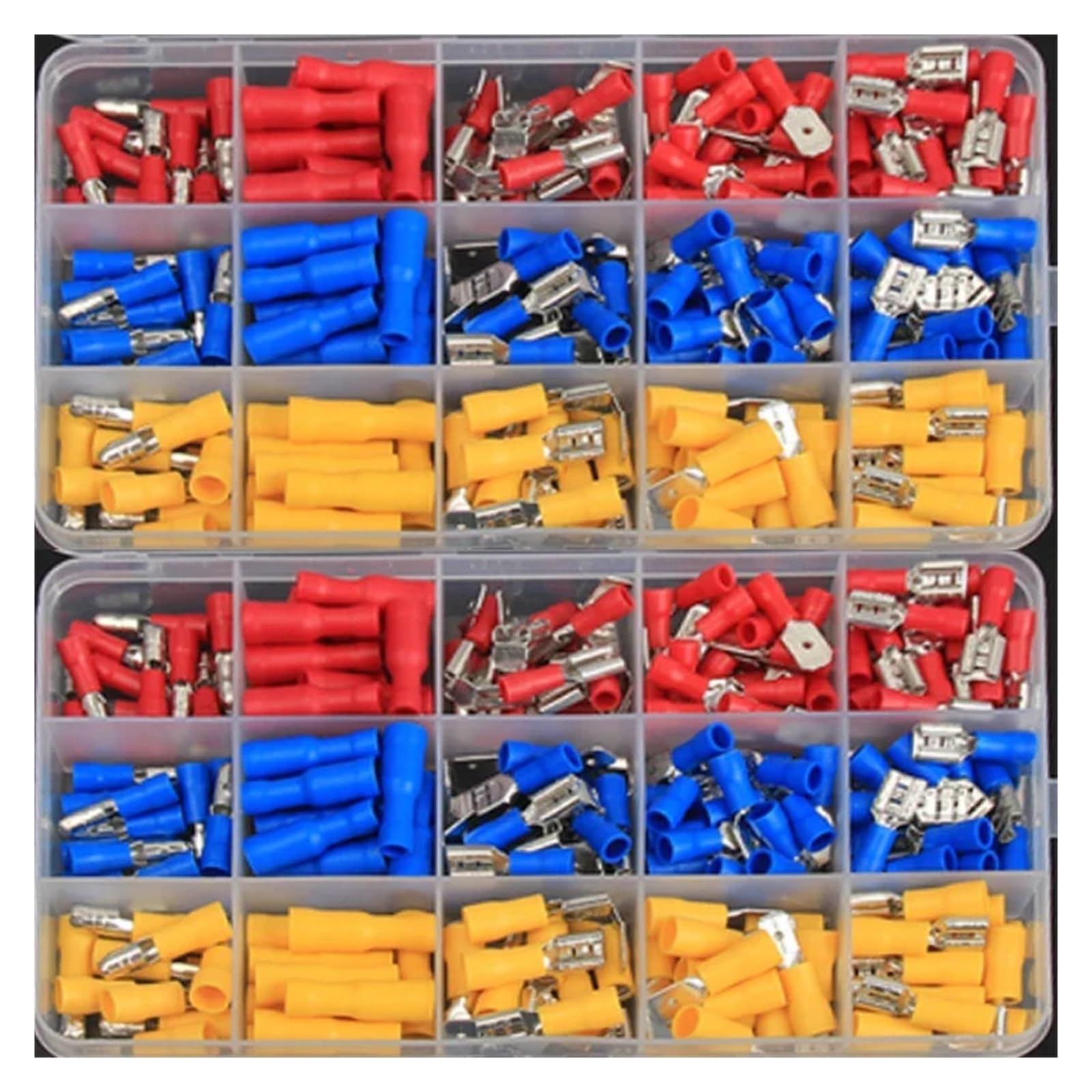 VWWJCCRO 236PCS Insulated Wire Electrical Connectors Butt Ring Spade Fast Disconnect Crimp Terminals Connectors Assortment Kit