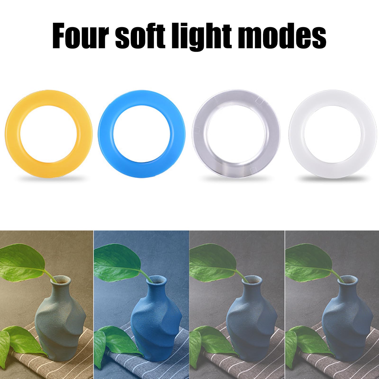 Fotografia Anelli Luce con Schermo LCD 7 Modalità di Illuminazione 8 Adattatori per Enhanceds Imaging Effetti Flash Luce con LCD Controller