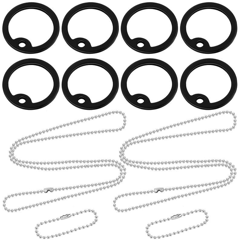 Plaquinha de Identificação para Cães com Silenciador de Silicone e Correntes de Aço Inoxidável Weewooday, 12 Peças