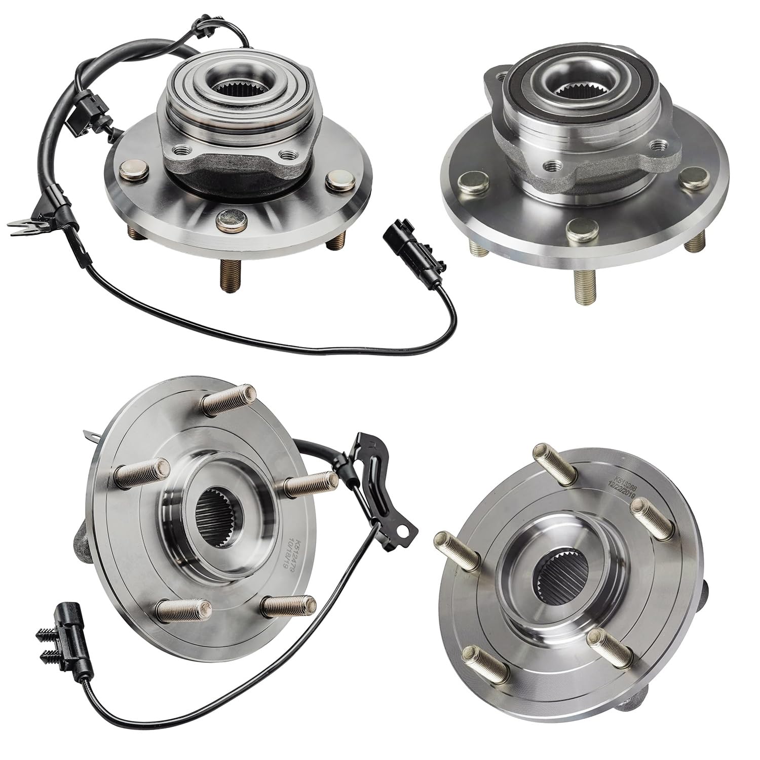 Detroit Axle - Front and Rear Wheel Bearing Hubs for 09-20 Dodge Journey