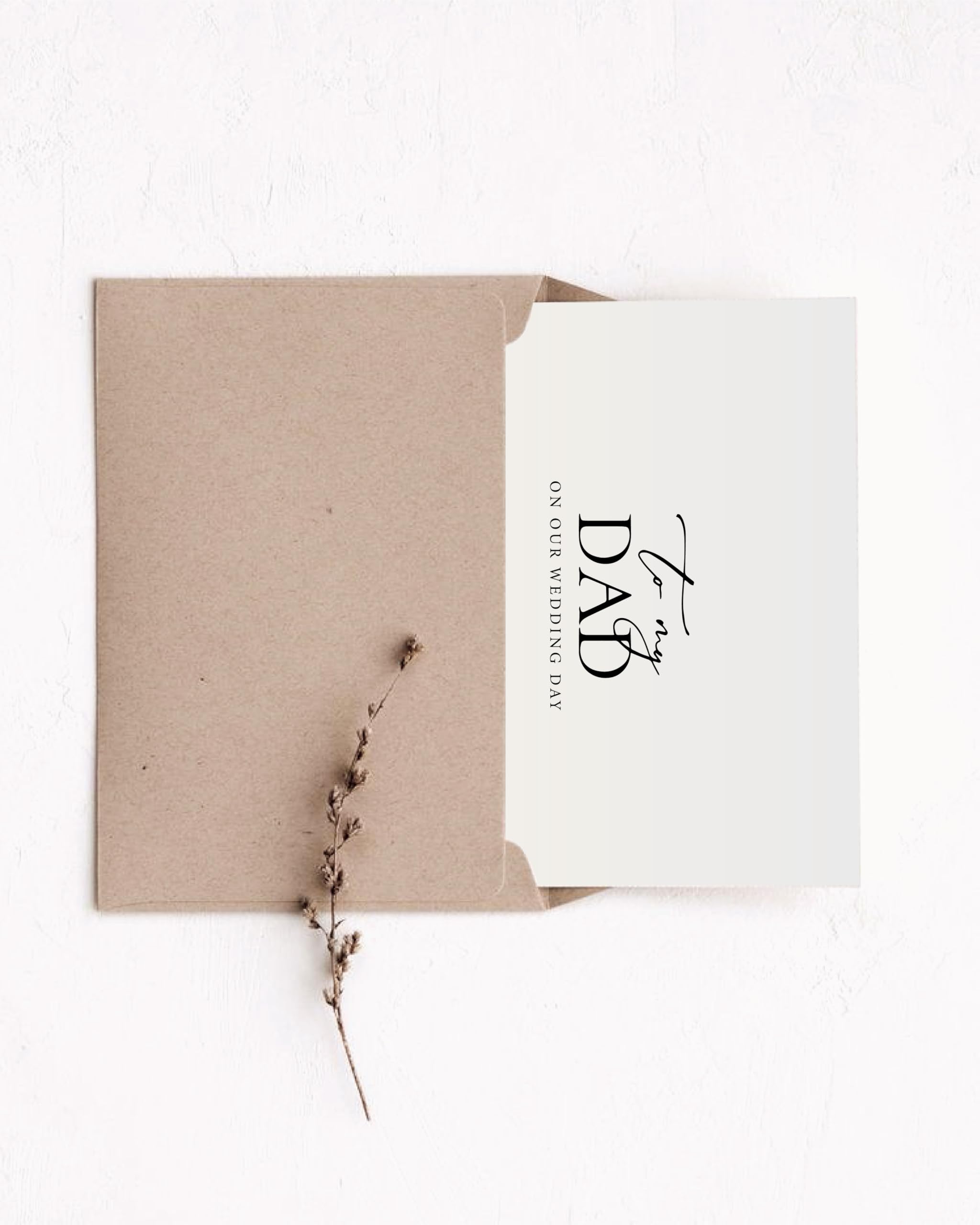 Juego de 2 tarjetas para el día de la boda para padres, para mi papá y mamá en nuestro día de boda, regalos para padres de la novia/novio (papá/mamá A)