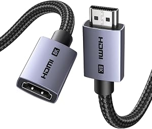 UGREEN 8K@60Hz HDMI 2.1 Extension Cable Male to Female Adapter Cord 4K@240Hz, Ultra High Speed 48Gbps,HDR, Dolby Vision VRR & eARC. Compatible with PS5, Xbox Series X, Switch 2, laptops and TV (3.3FT