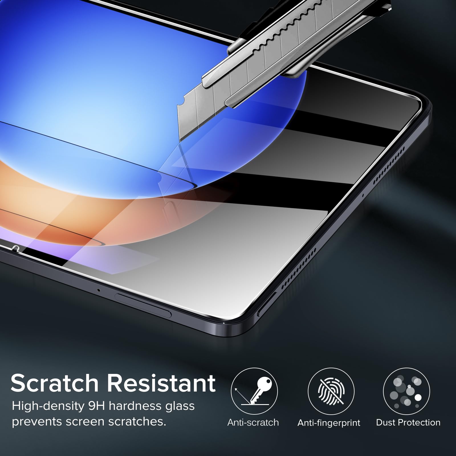 Gelaasso Vetro Temperato per Xiaomi Pad 6S Pro - 2+2 Pezzi Pellicola Protettiva e Vetro Fotocamera - Durezza 9H, Trasparente