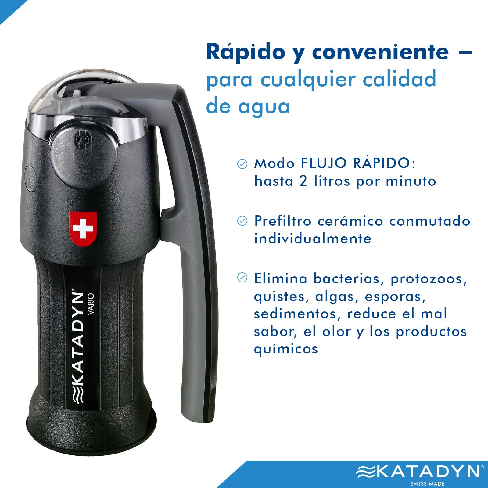 KATADYN Filtro, Wasserfilter Vario, Negro