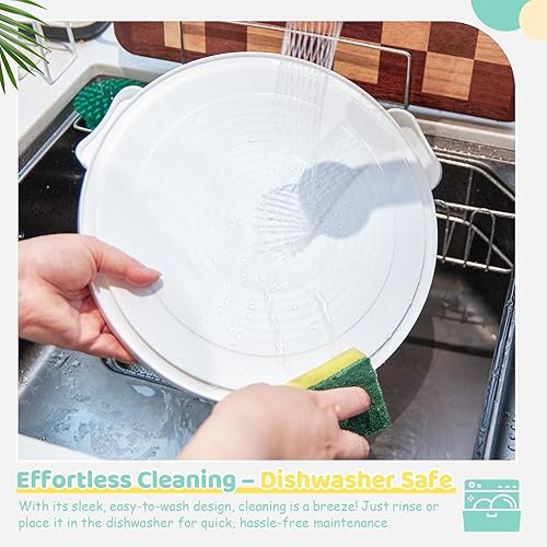 Miniatura 45 de Ohuhu - Porta pasteles con tapa y asa, recipientes para pasteles sin BPA para pasteles de 10 pulgadas con 2 asas, cubierta de plástico, base de dos