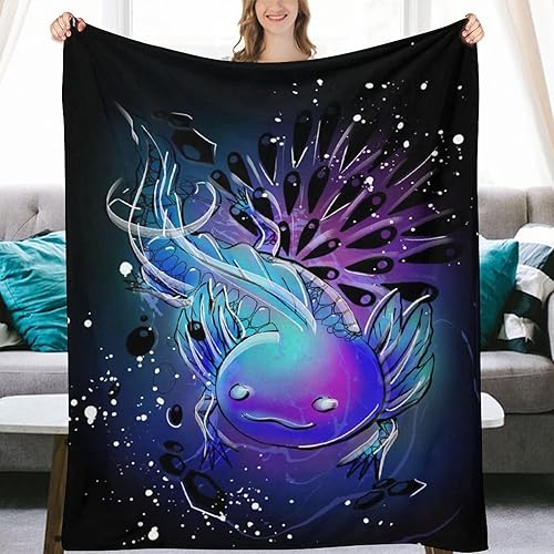 Miniatura 4 de Manta de Axolotl, bonita manta de franela para niñas, regalo de 50 x 40 pulgadas