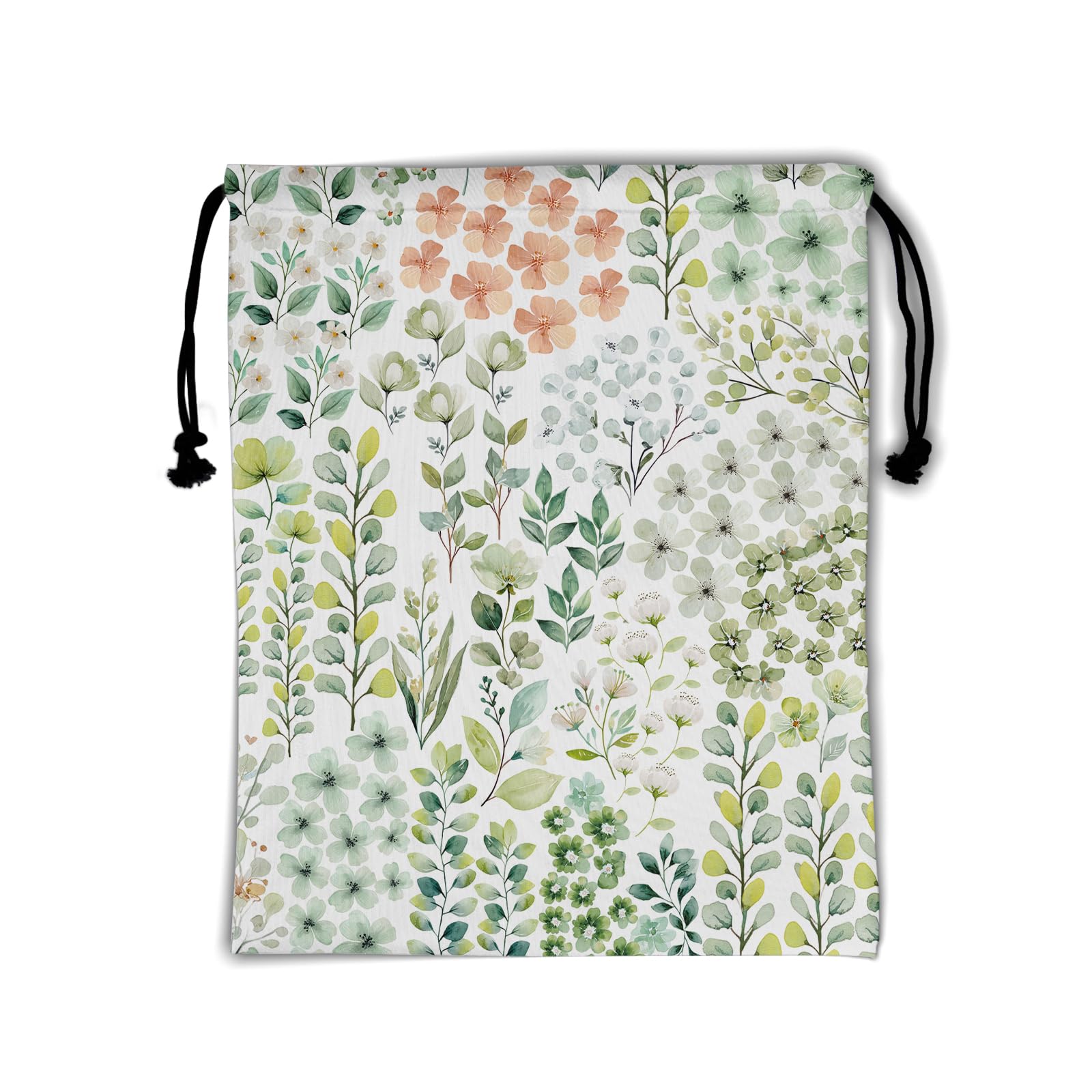Green Leaves Gymnastics Grip Bag Waterproof Gymnastics Pouch String Bag for Gym Sports Storage
